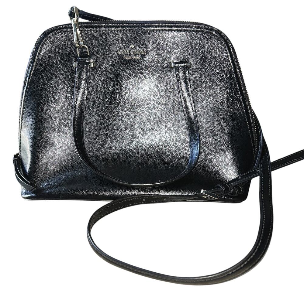 Kate Spade Patterson Drive Medium Black Caviar Pebbled Leather Dome Satchel